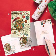 Load image into Gallery viewer, Boxed Cards- Owl Ornaments 80640
