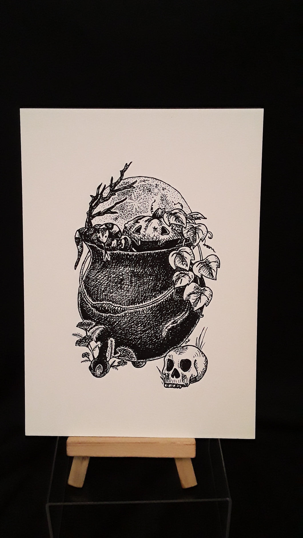 Print 5x7 - Hallowe'en Cauldron-5x7