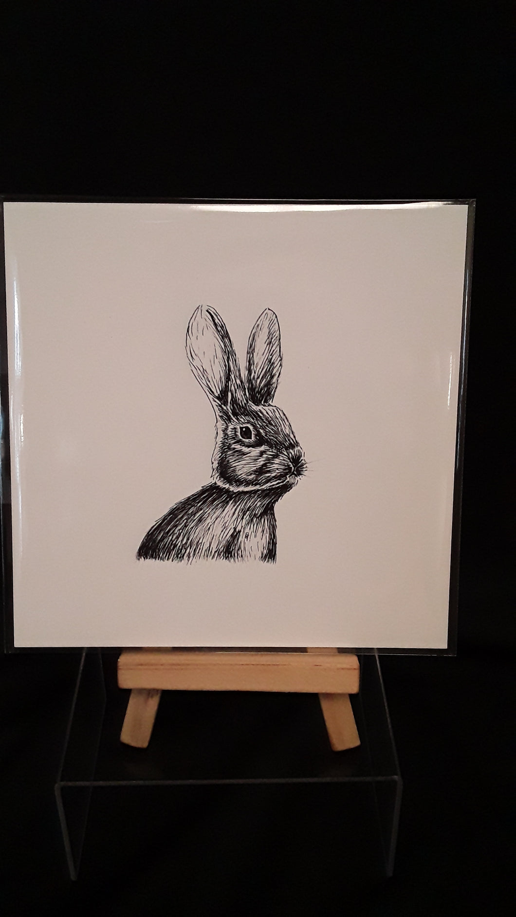 Print 5x5- Peeking Hare