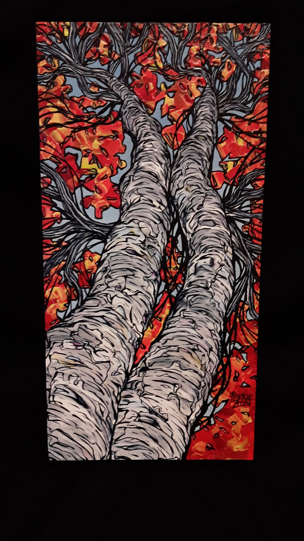 Painting- Autumn Perspective Birches