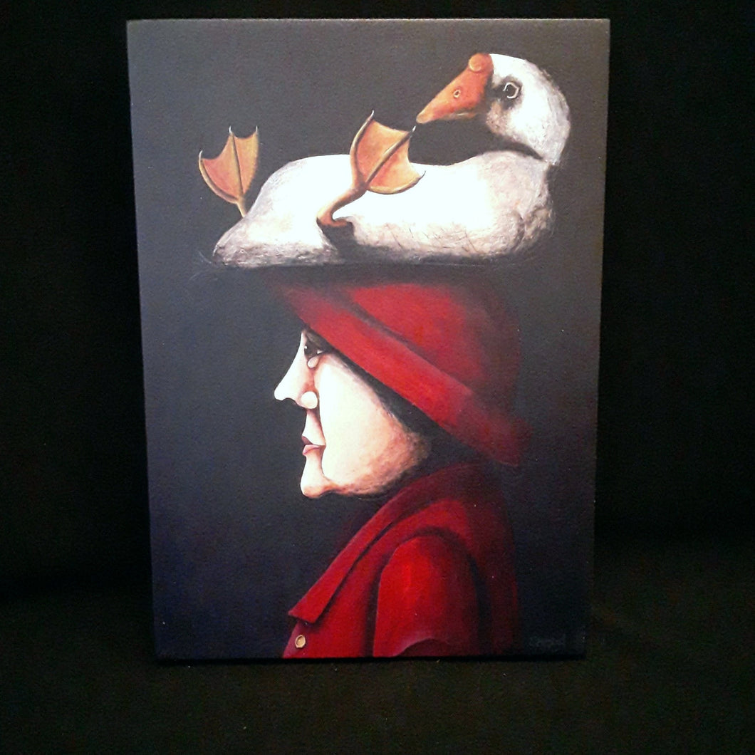 Woman w/Goose 5x7 Box Print