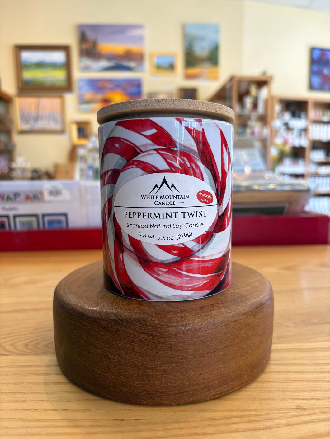 9.5oz Peppermint Twist Soy Candle