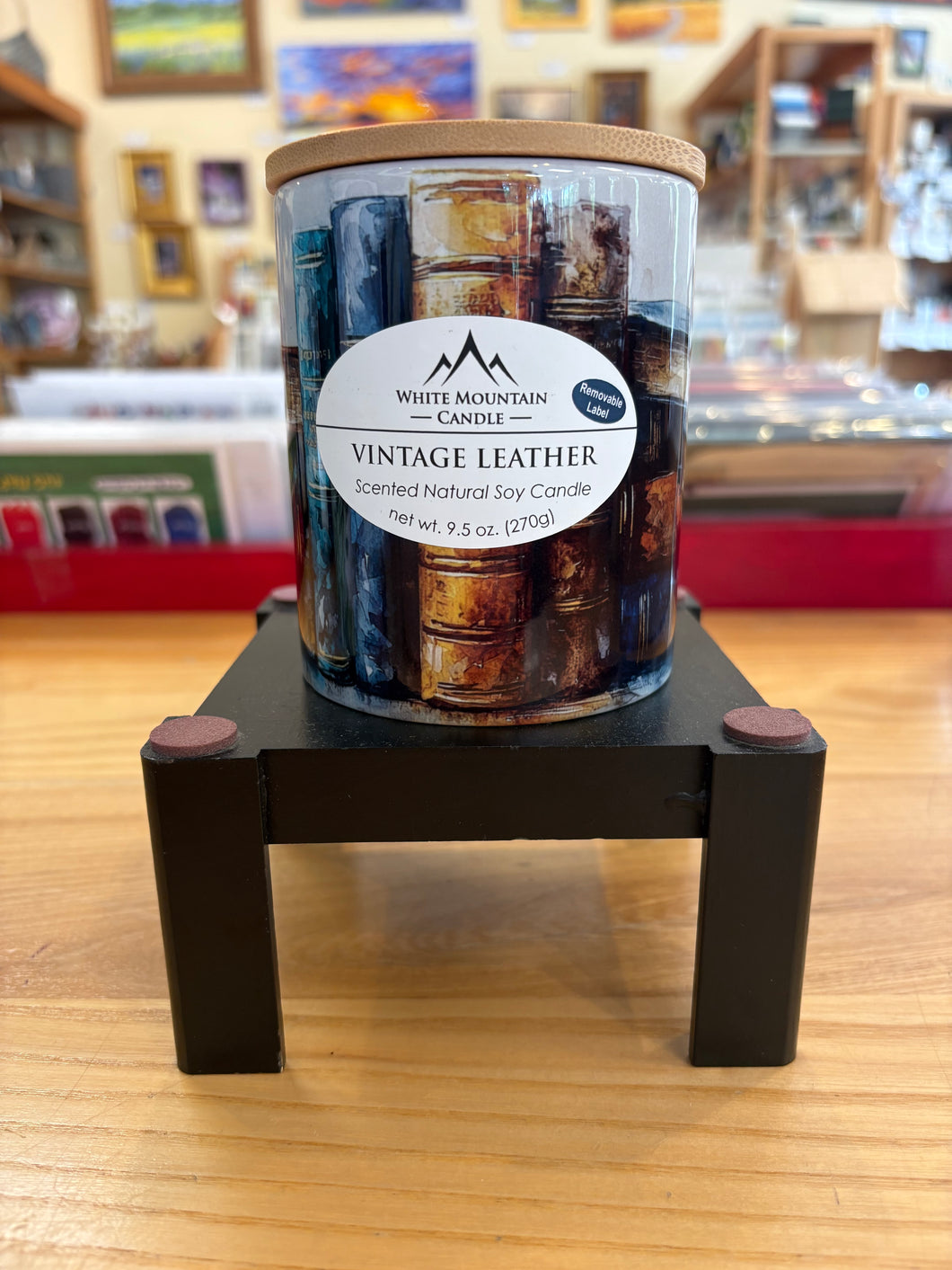 9.5oz Vintage Leather Soy Candle