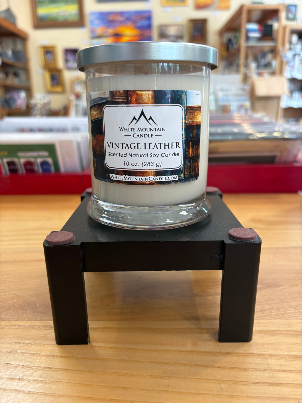 Elite Soy Candle- Vintage Leather 10 oz