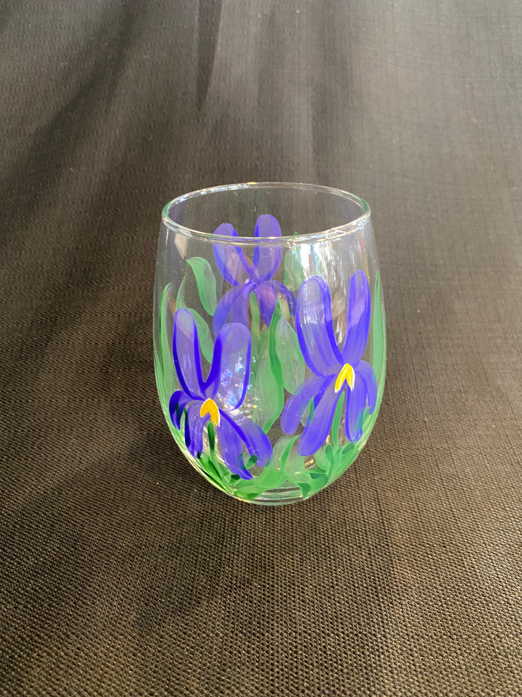 Stemless Glass- Iris