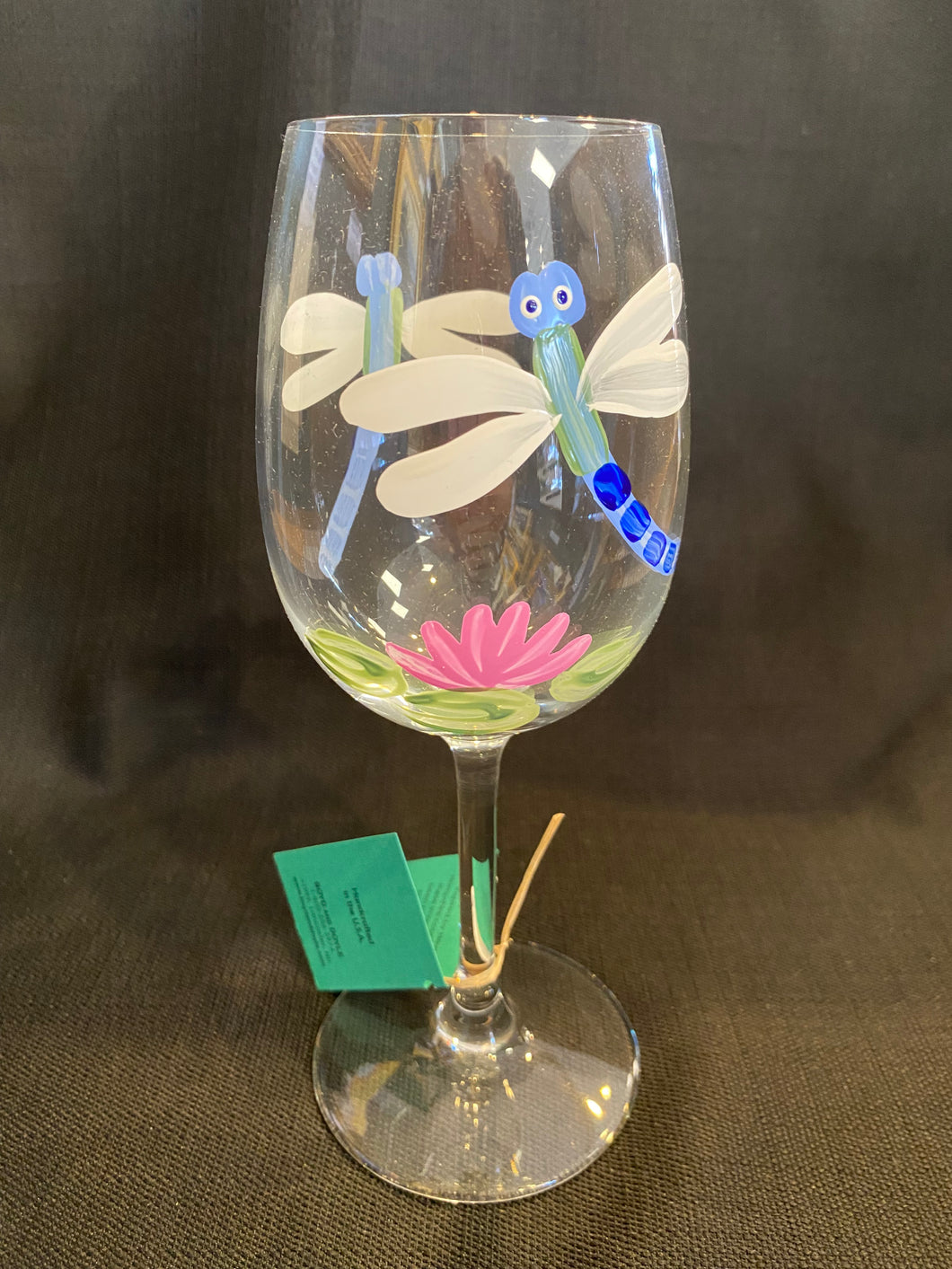 Wine Glass- Dragonfly