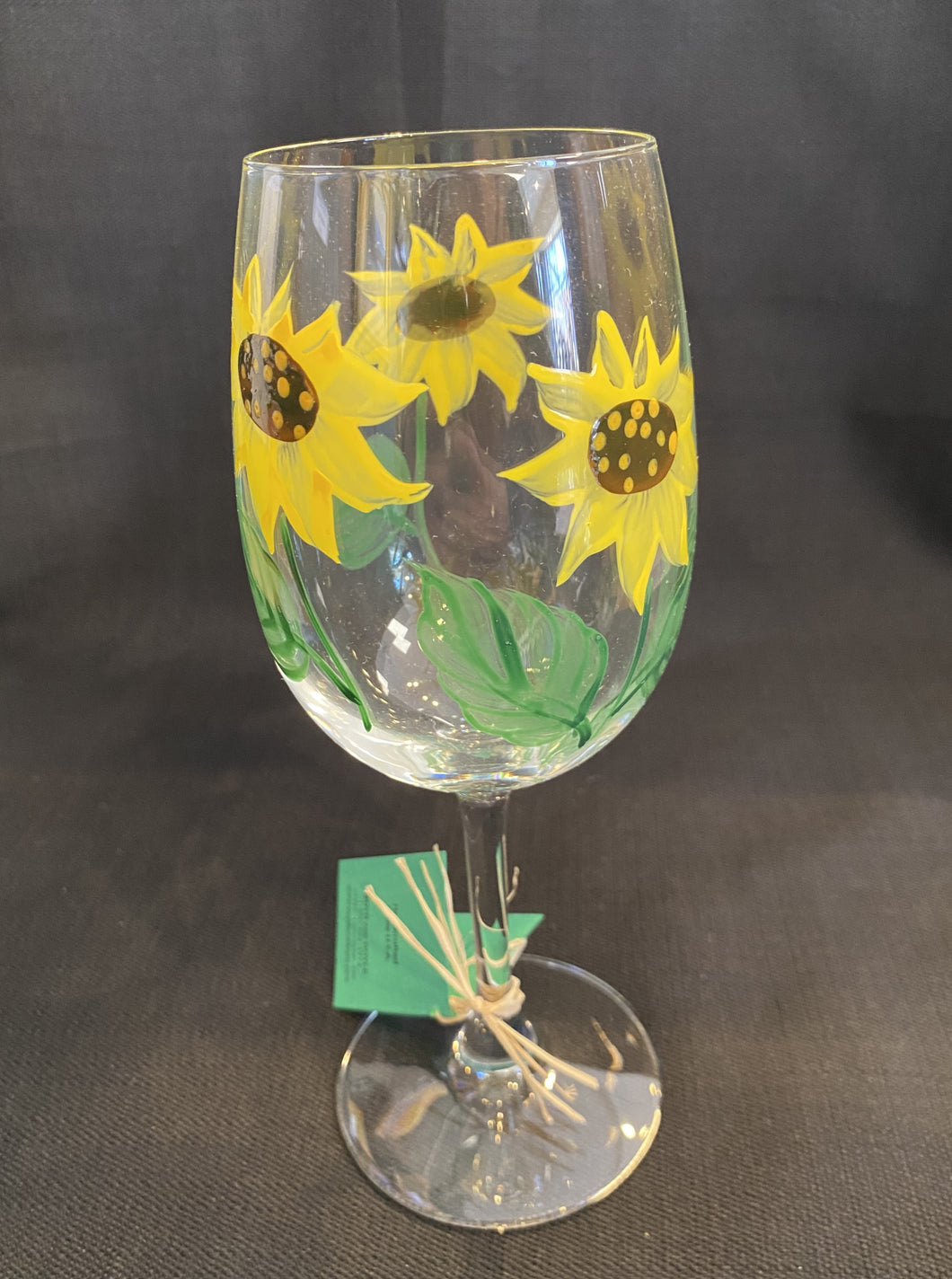 Wine Glass- Sunflower