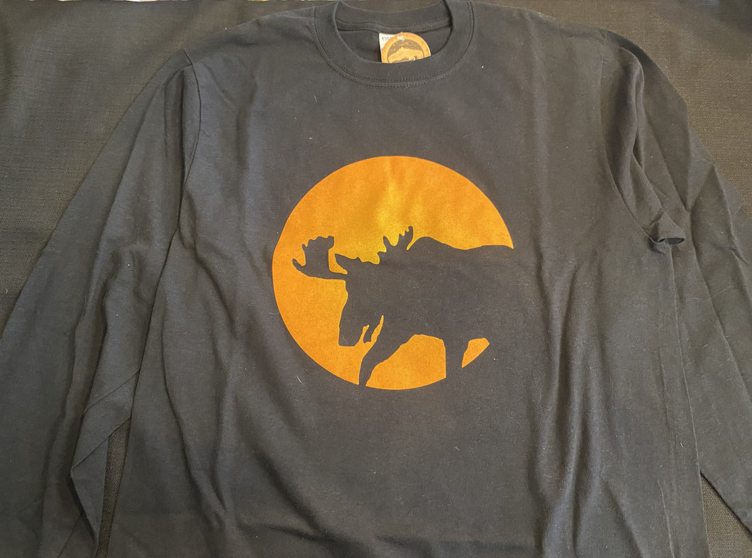 L.Sleeve Full Moon Moose M-Long Sleeve : Medium