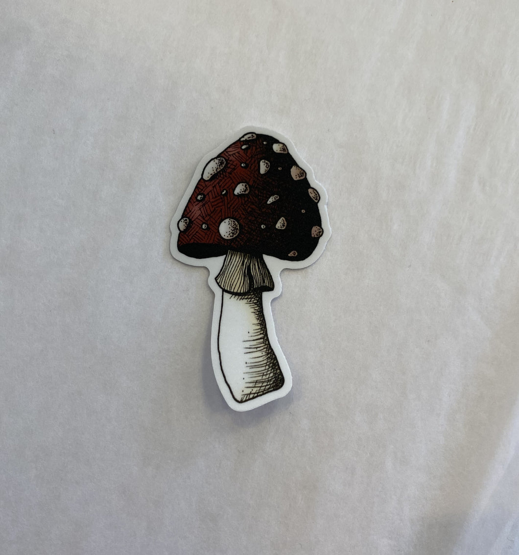 Vinyl Sticker- Red Mushroom