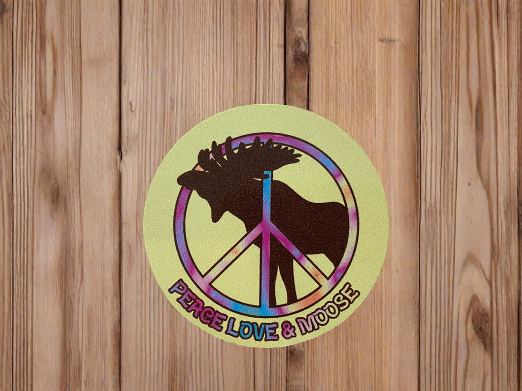 Decal-Peace Love & Moose TieDye-Tie-Dye : Decal #7 MJMOPL1DE