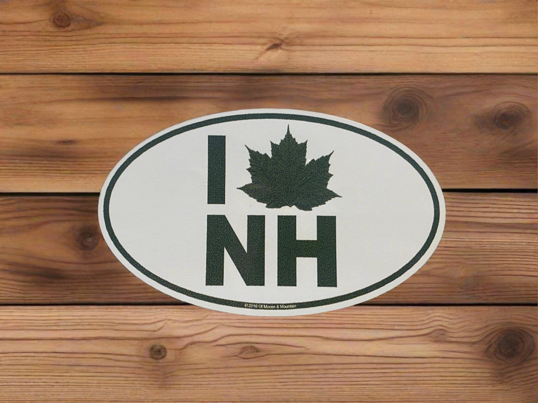 Decal- I Love NH Oval-#40 MNNHIL1DE