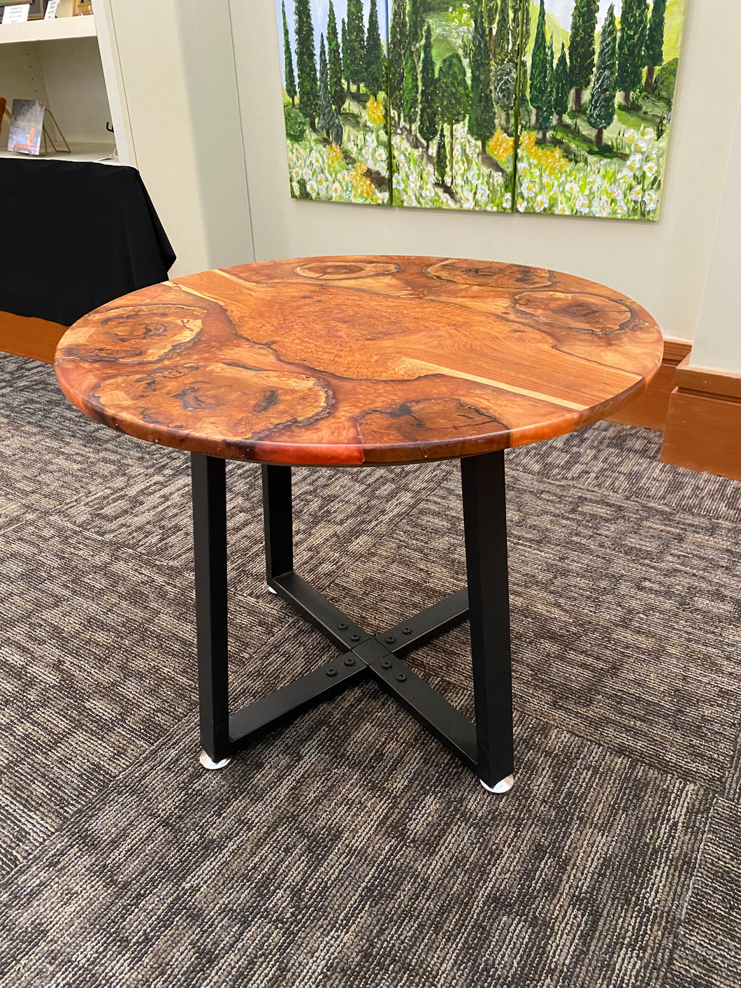 Round Table- Redwood Burl Epoxy