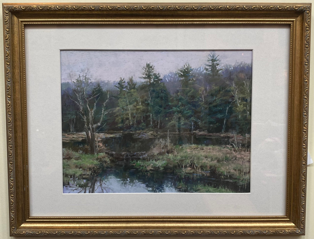 Painting- Beaver Pond, May Rain-Original : 12x16