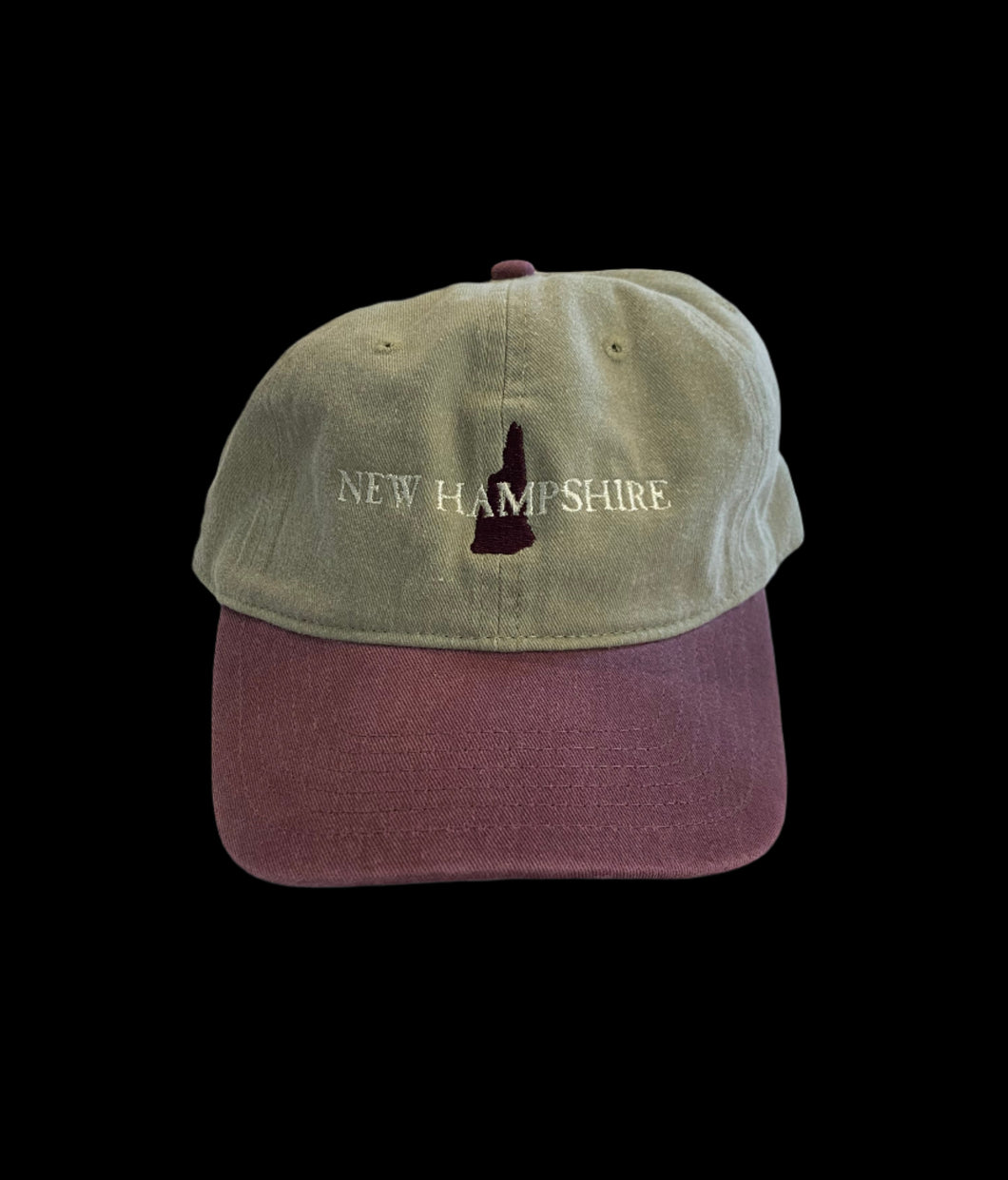 Ball Cap- NH State Outline-tan