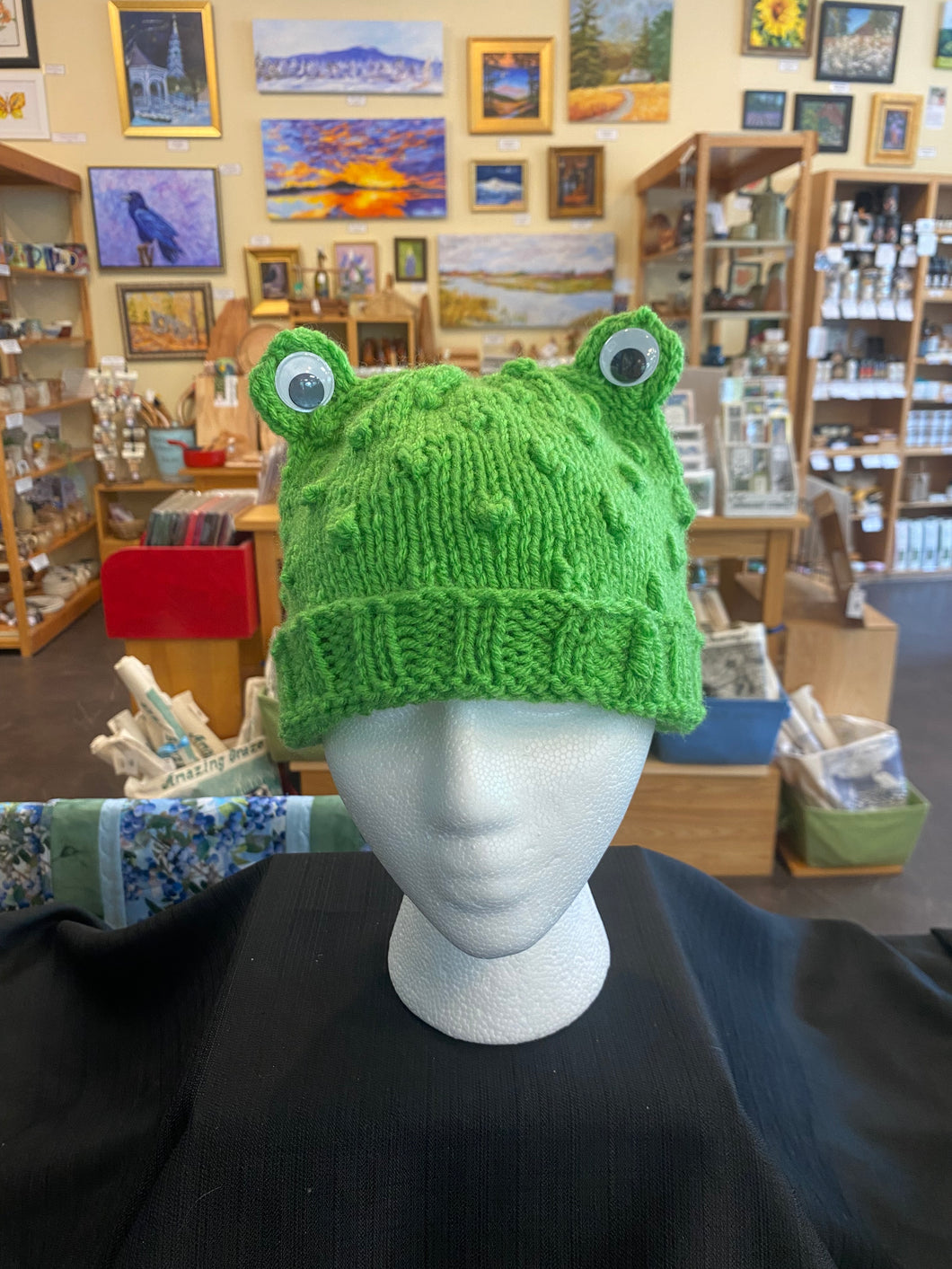 Hat- Adult Green Frog-Adult