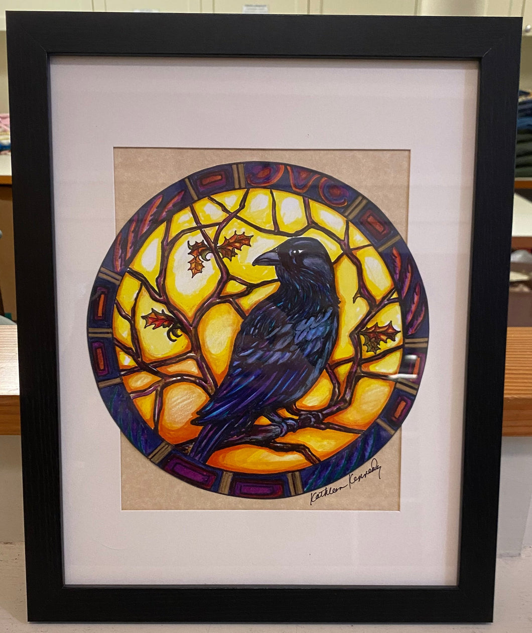 Framed Print- Sunset Raven 11x14