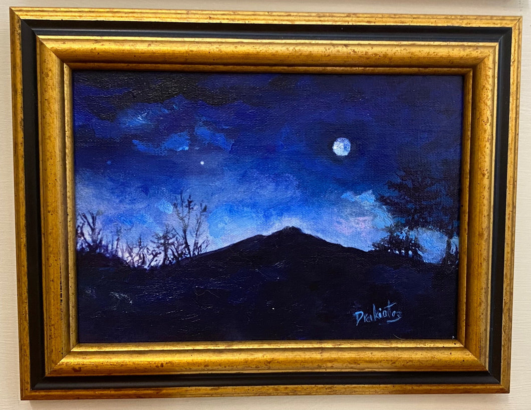 Painting- Monadnock Nocturne #3-Original : 5x7