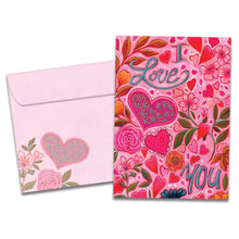 Load image into Gallery viewer, TF Holiday Card- I Love You Floral 20275

