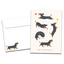 Load image into Gallery viewer, TF Card- Playful Dachshunds, Birthday 22472

