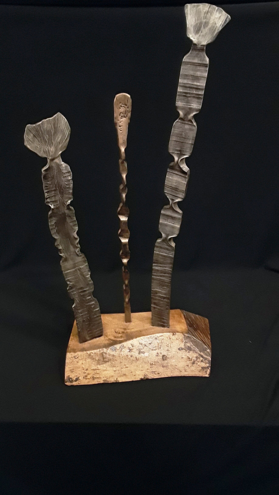 Forged Steel Trio- Metal Sculpture