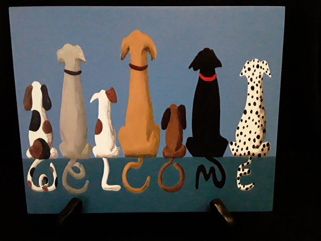 Box Print- Welcome Dogs 8x10