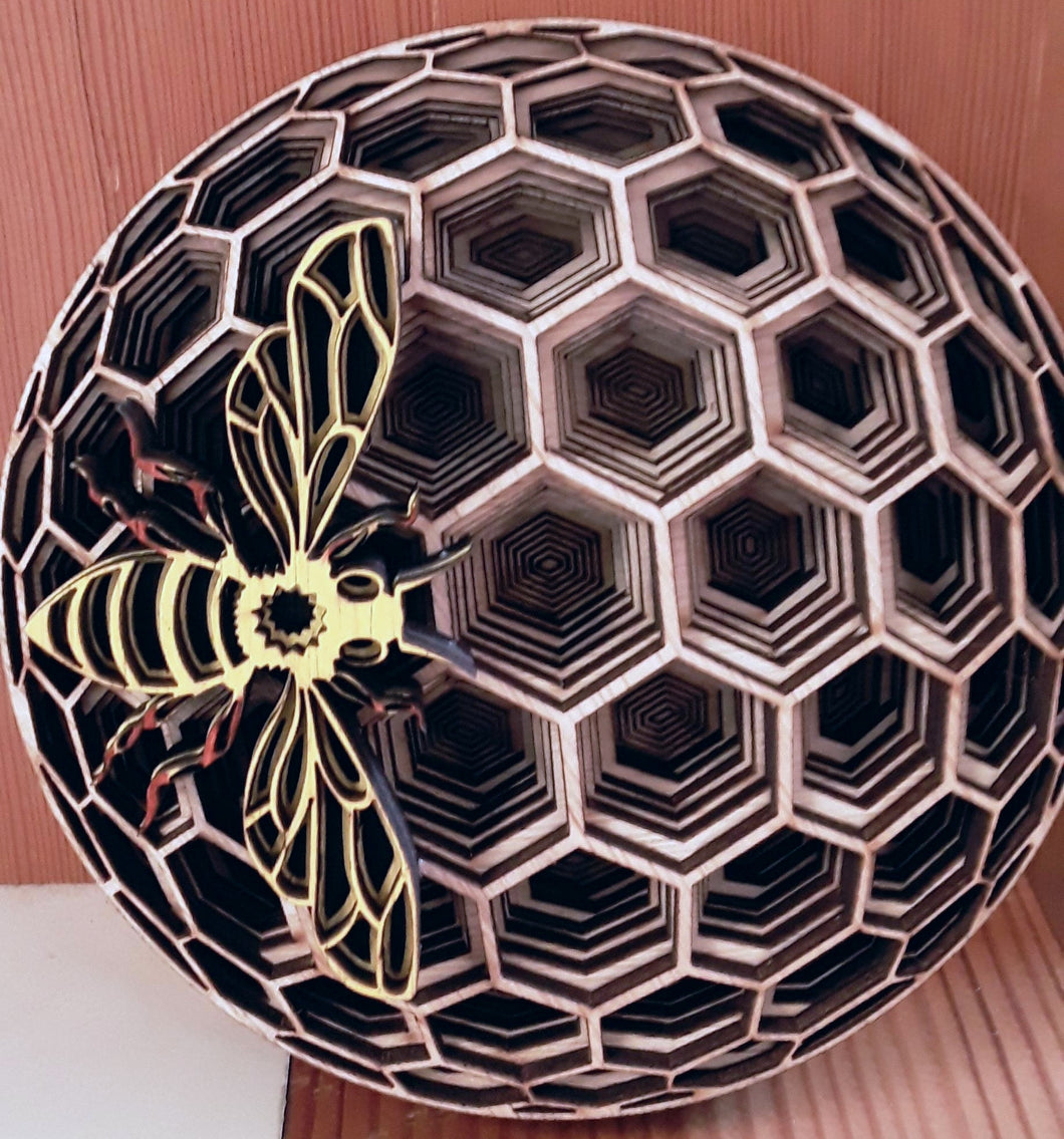 Mandala- Honeycomb and Bee