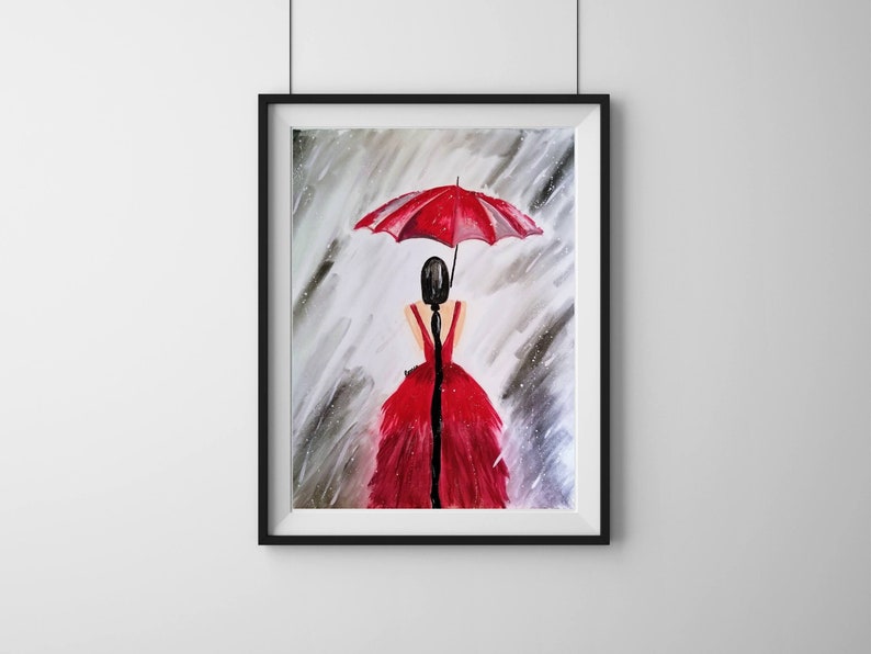 Print - Red Dress 12x15