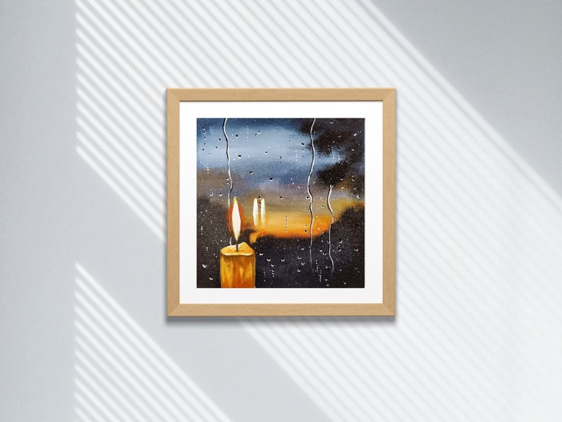 Print - Rainy Candle 12x12