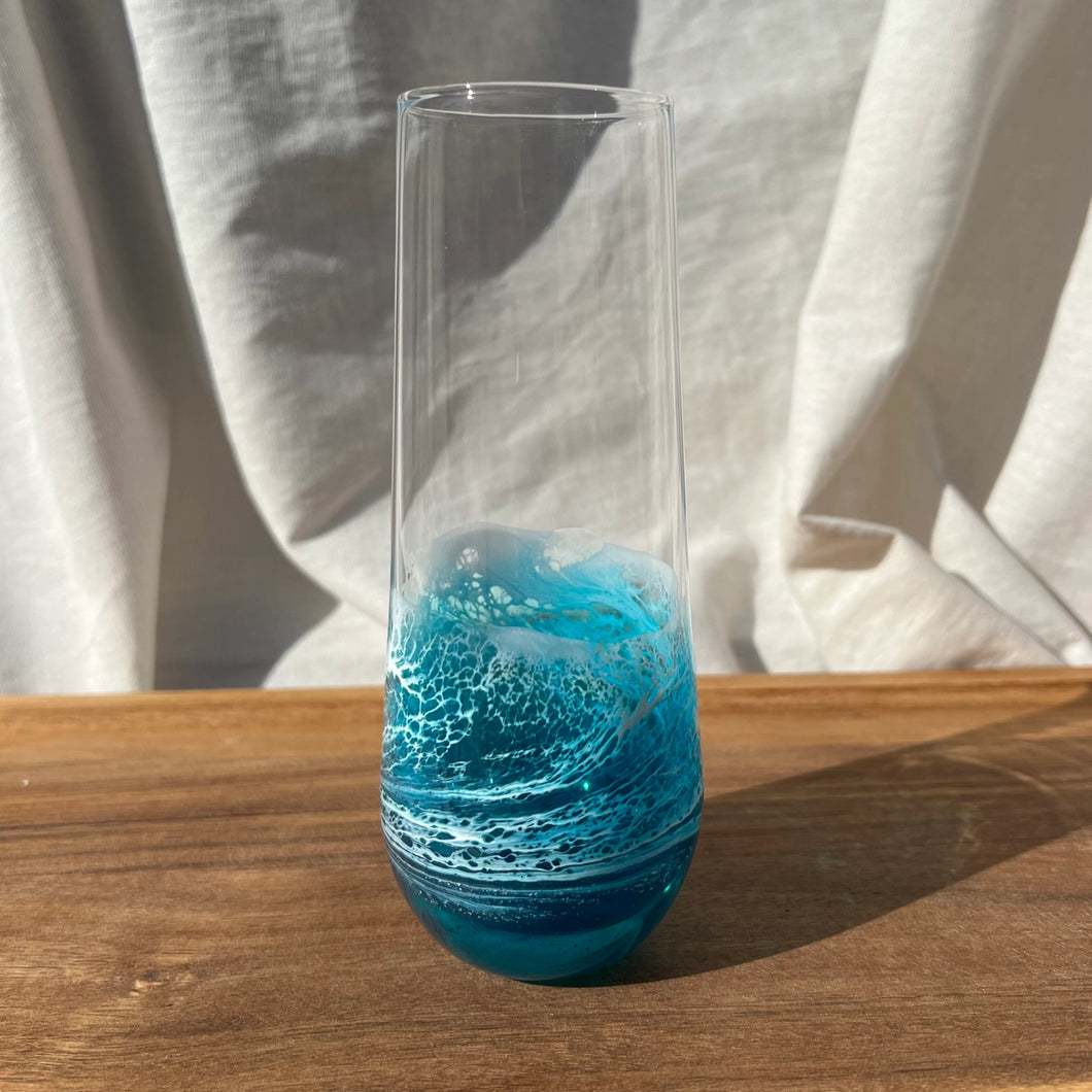 Champagne Flute Ocean Resin